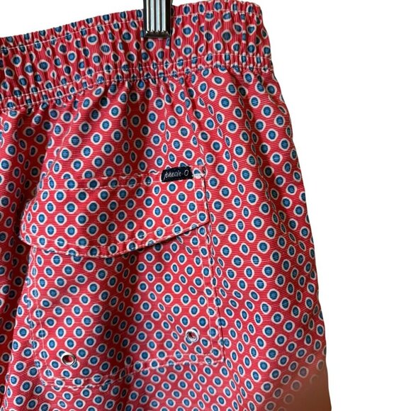 Johnnie-O Mens Red & Blue Patterned Swim Shorts XL - Picture 4 of 5